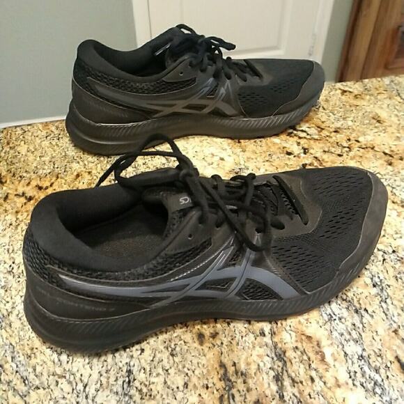 Asics Gel Contend 7 Black Running Shoes 1012A911 Women’s Sz 11 - Picture 1 of 12